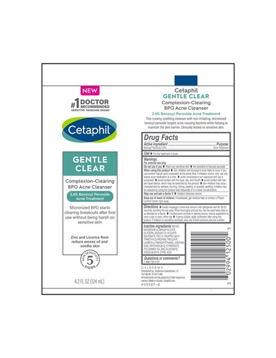 (052722) P55507-0 Cetaphil Gentle Clear Bpo Cleanser 4.2oz Tube ((052722) P55507 0 Cetaphil Gentle Clear Bpo Cleanser 4.2oz Tube)